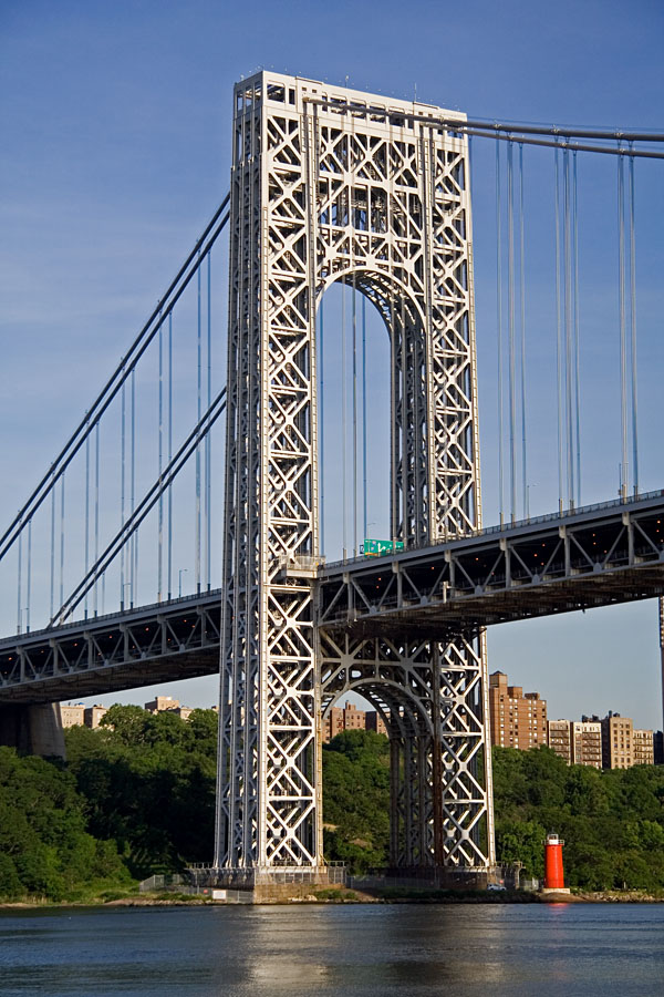 George Washington bridge and the Little red lighthouse