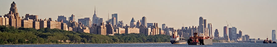 Manhattan and Hudson river