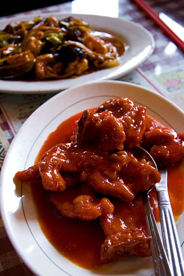 Food at a chinese restaurant