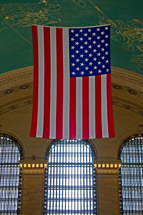 The flag at Grand Central Station