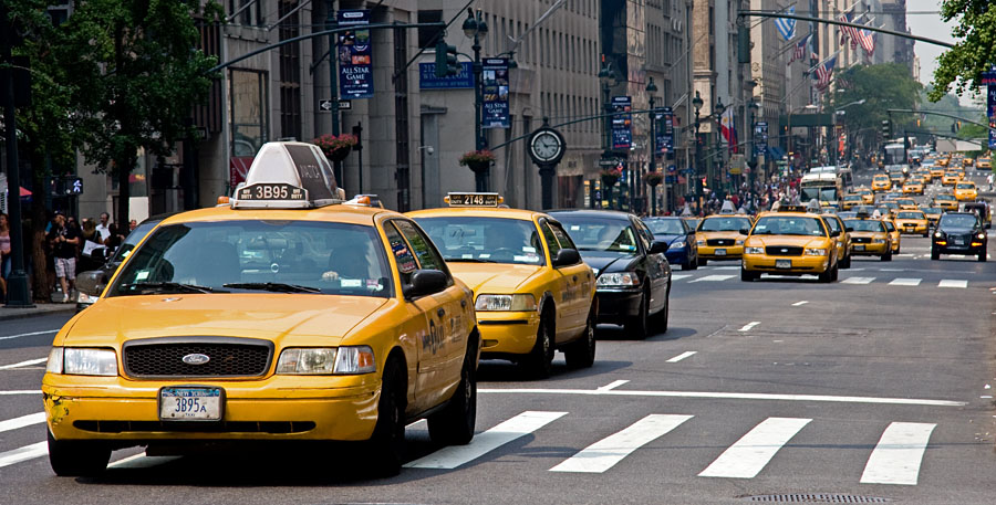 Cabs on 5th avenue