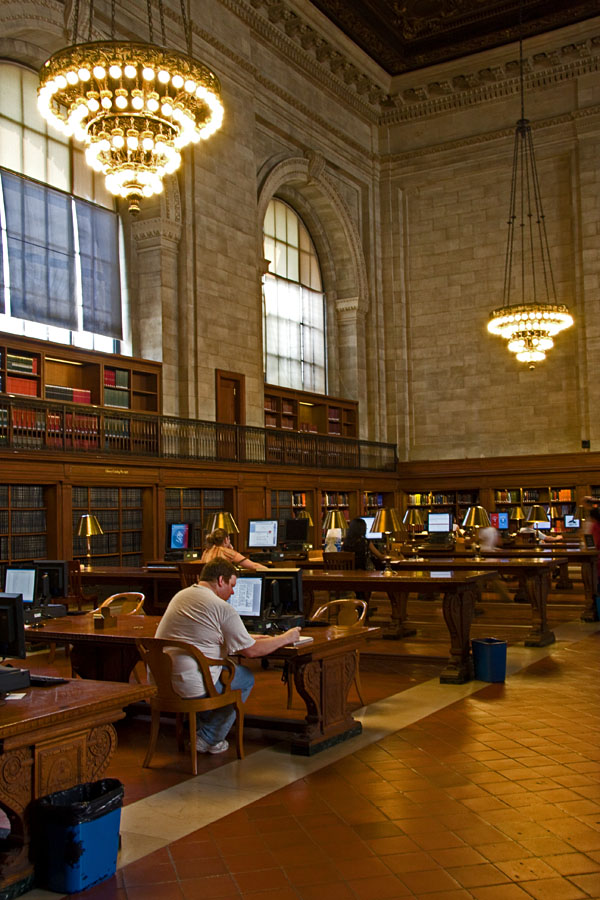 A hall at New York public library