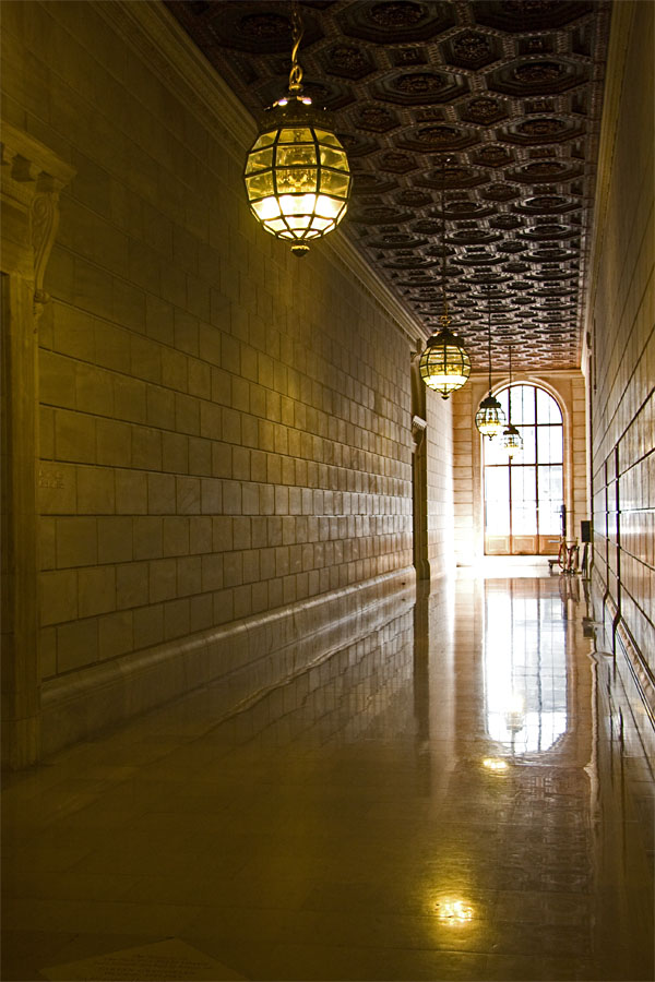 A corridor at the New York public library