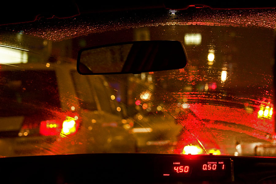 In a cab