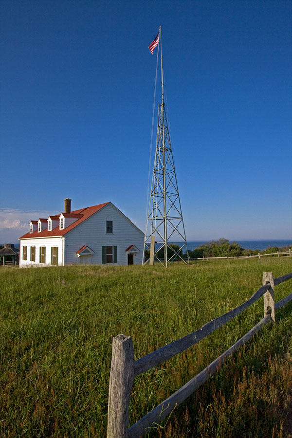 A lighthouse courtyard