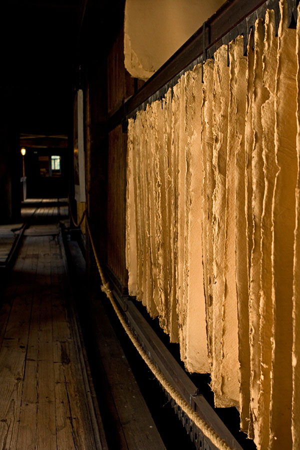 Drying cardboard at Verla