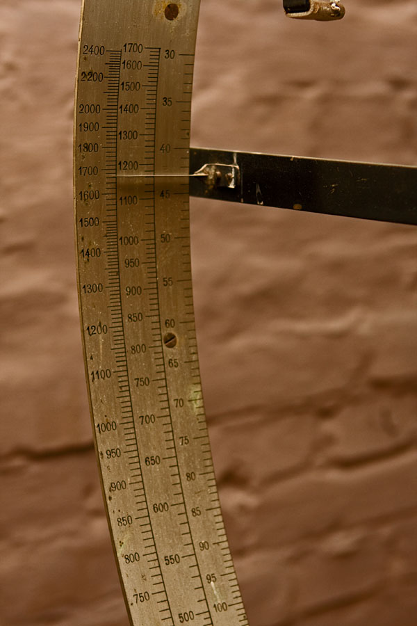 A scale at Verla cardboard factory