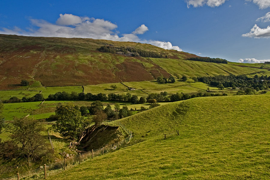 A green valley at Lake District