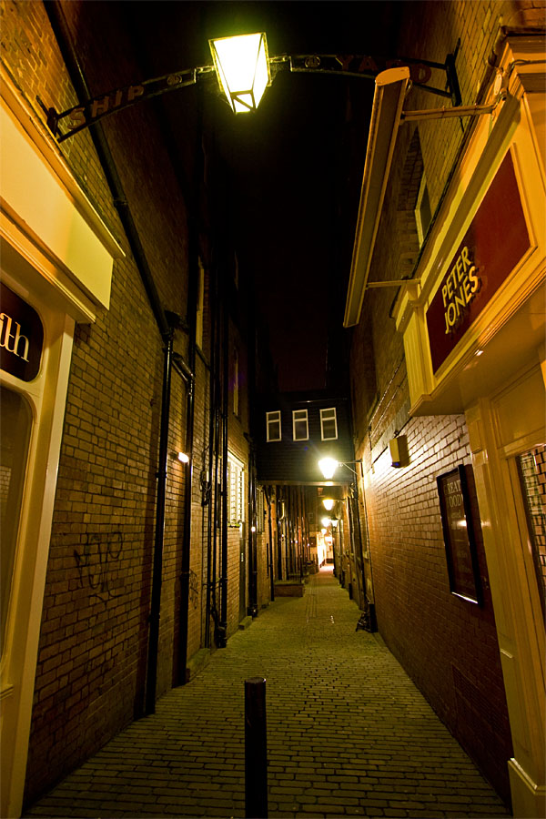 A dim alley