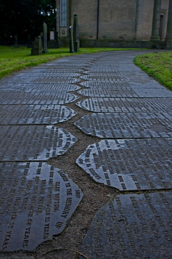 A path made of grave stones