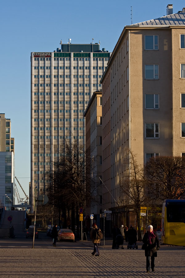 A view from Hakaniemi square to Merihaka district