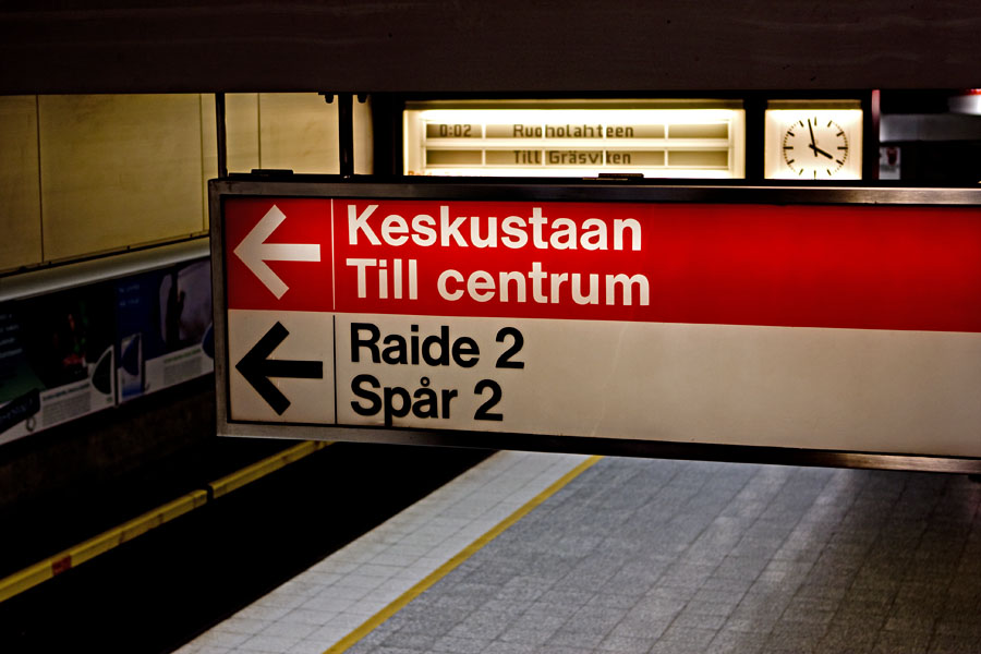 Downtown direction at Hakaniemi metro station