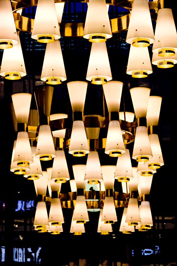 Lamps at the railway station