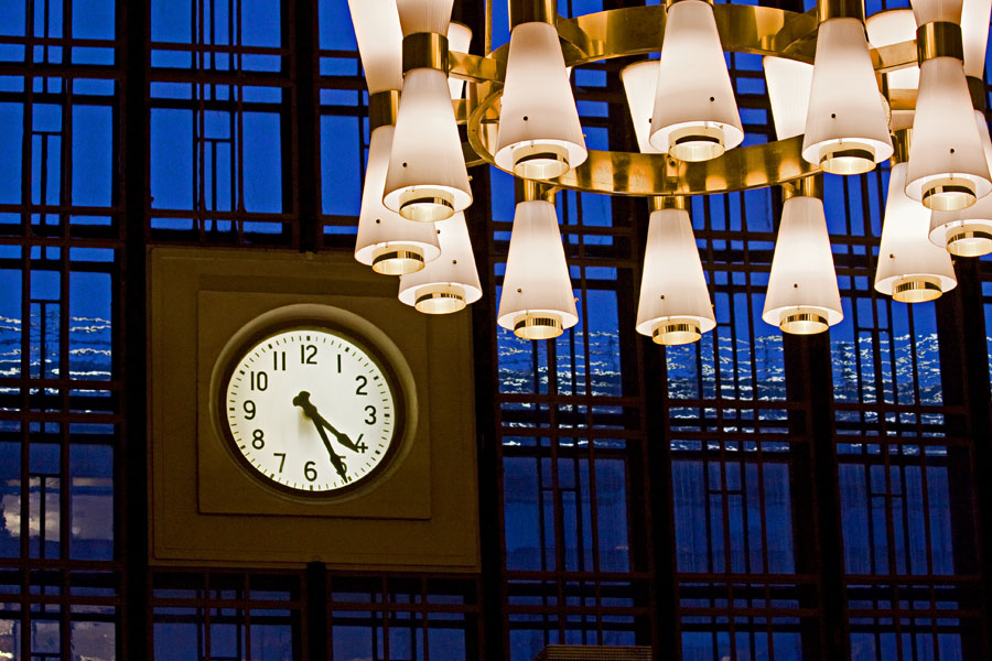 Lamps and the clock