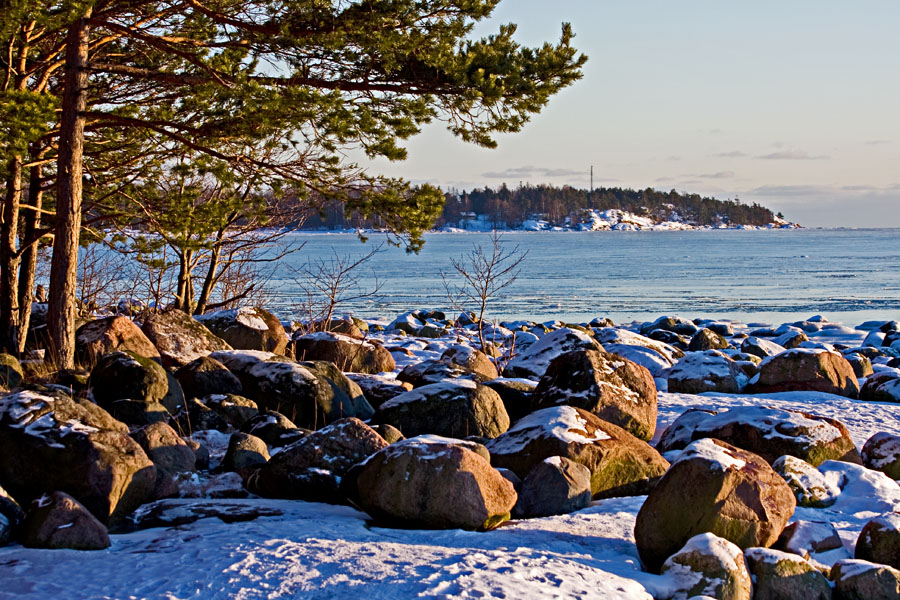 Melkki island behind the tip of Srkiniemi