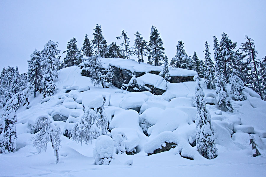 Rocks next to Valtavaara ski track