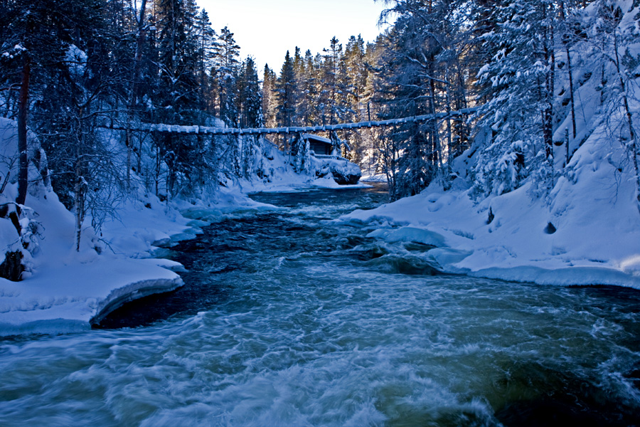 Myllykoski rapids in Kitkajoki river in Kuusamo