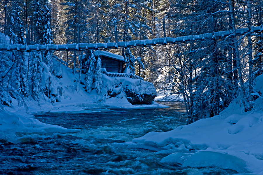 Myllykoski rapids in Kitkajoki river in Kuusamo