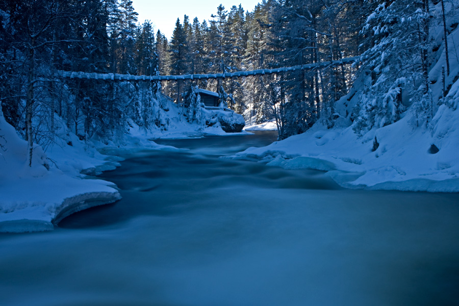 Myllykoski rapids in Kitkajoki river in Kuusamo