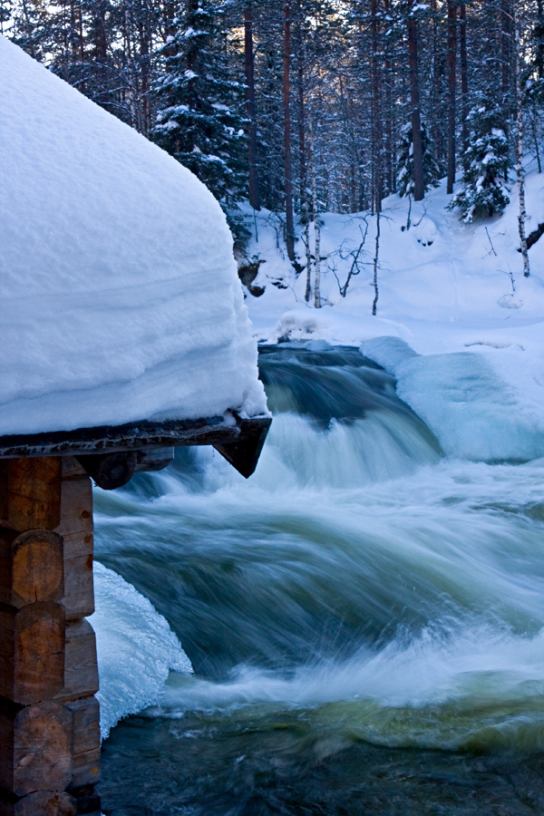 Myllykoski rapids in Kitkajoki river in Kuusamo