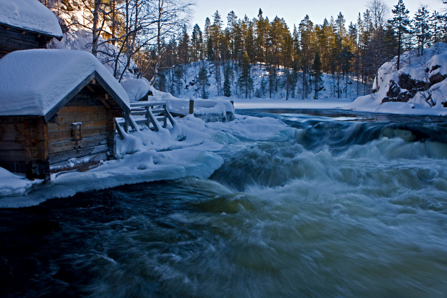 Myllykoski rapids in Kitkajoki river in Kuusamo