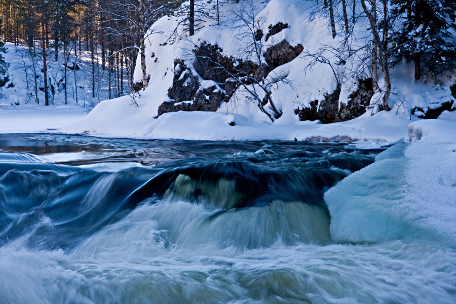 Myllykoski rapids in Kitkajoki river in Kuusamo