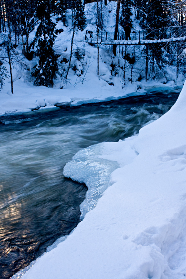 Myllykoski rapids in Kitkajoki river in Oulanka national park in Kuusamo