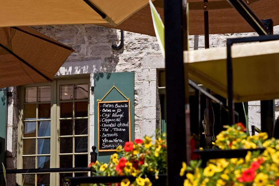 A terrace of a cafe