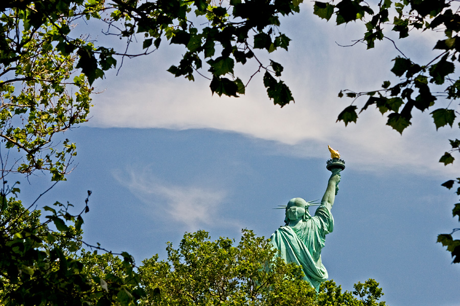 The Statue of Liberty from behind