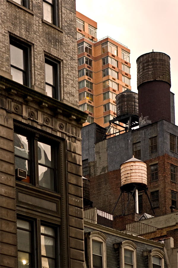 Rooftop water tanks