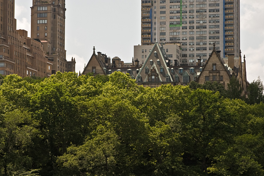 The Dakota peeks behind Central Park trees