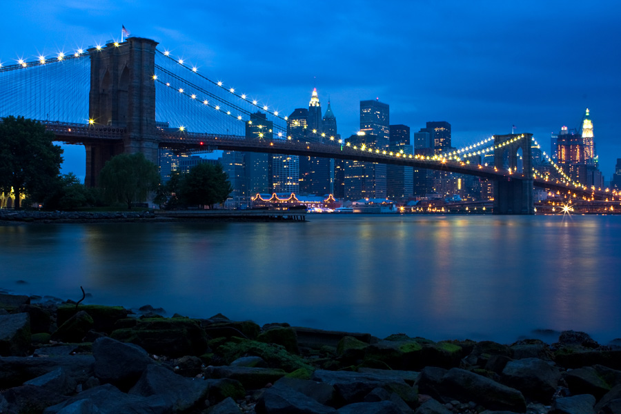 Brooklyn Bridge and downtown Manhattan