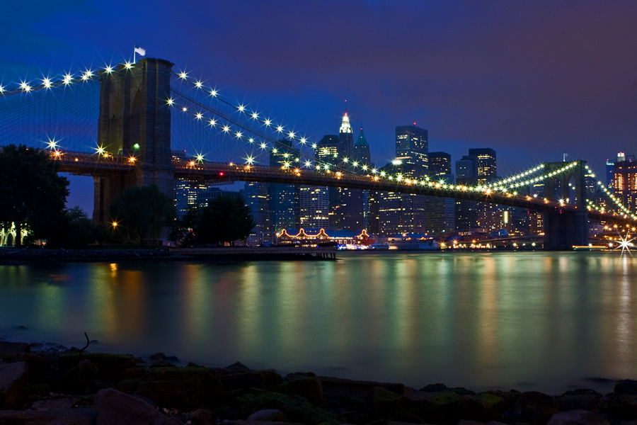 Brooklyn Bridge and downtown Manhattan