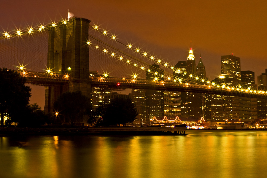 Brooklyn Bridge and downtown Manhattan