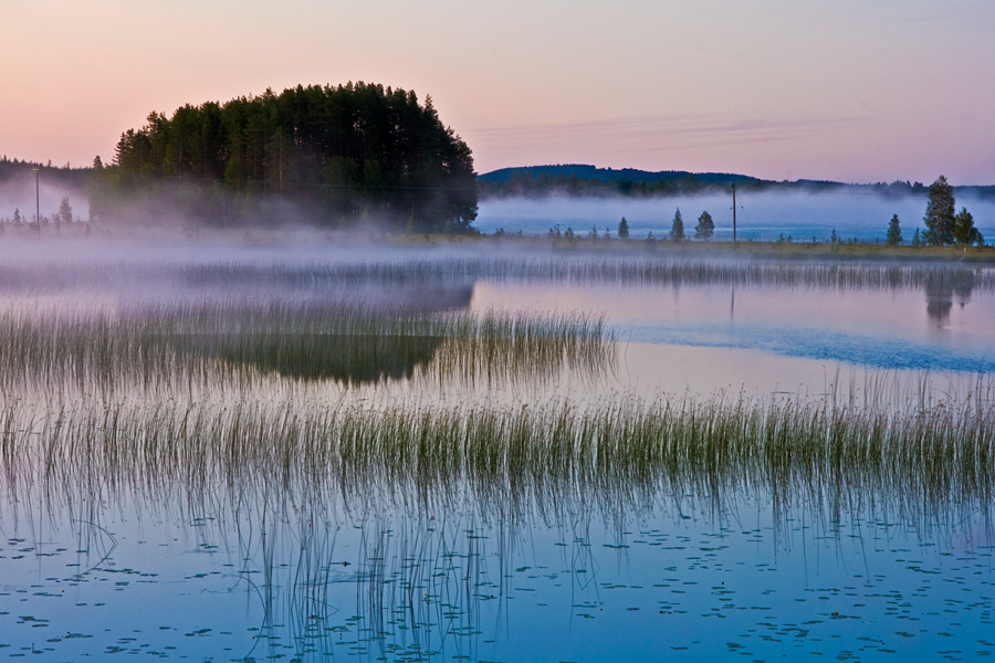 Foggy Paanajrvi lake