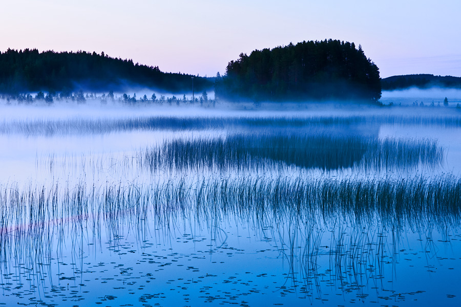 Foggy Paanajrvi lake