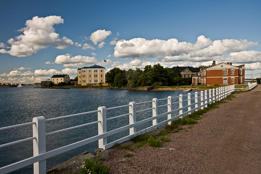 Finnish Naval Academy on Lnsi-Musta island in Suomenlinna