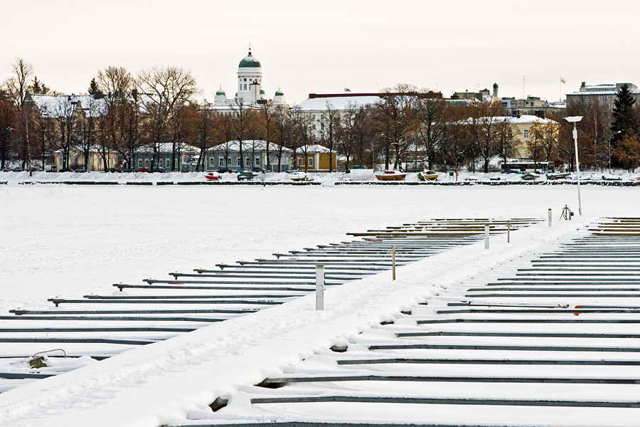 Boat marina at Elintarhanlahti bay