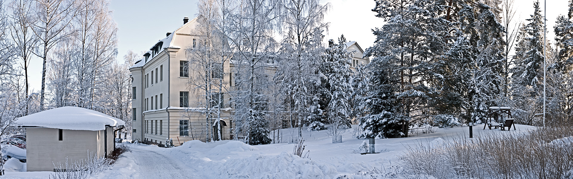 The former Nikkil mental hospital at winter