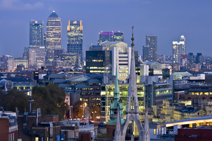 Canary Wharf skyscrapers