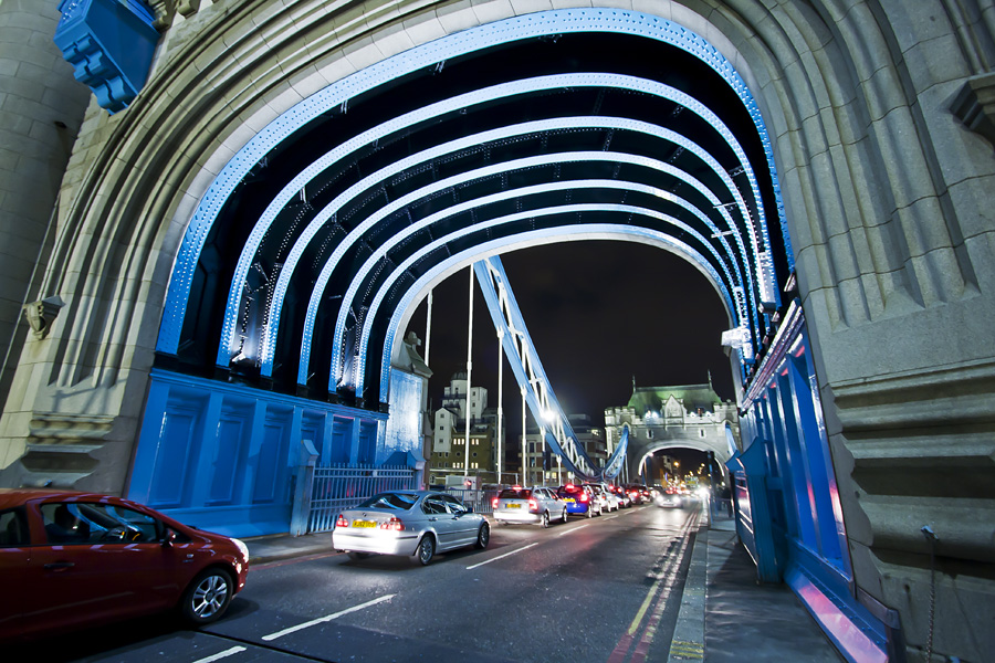 Traffic on Tower Bridge