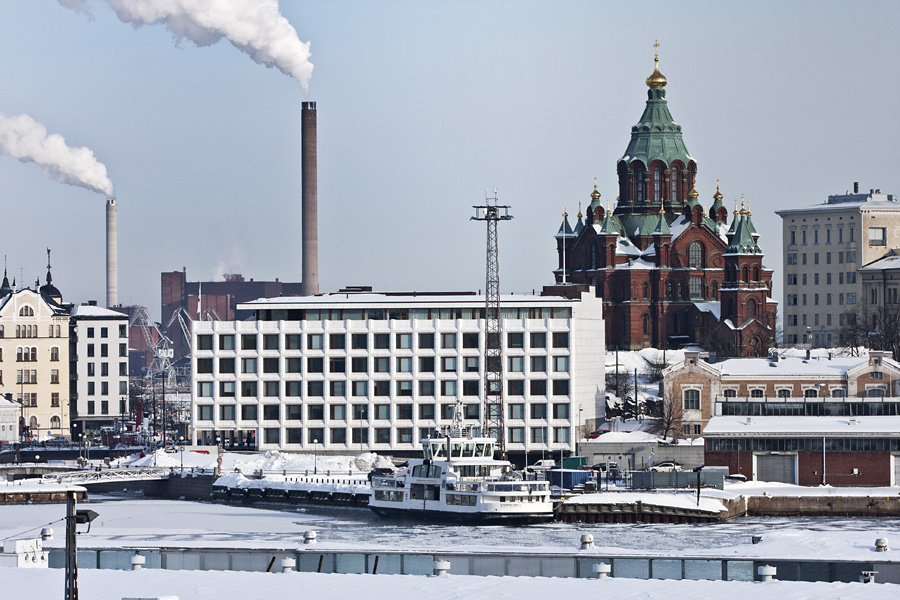 Katajanokka on a cold winter day